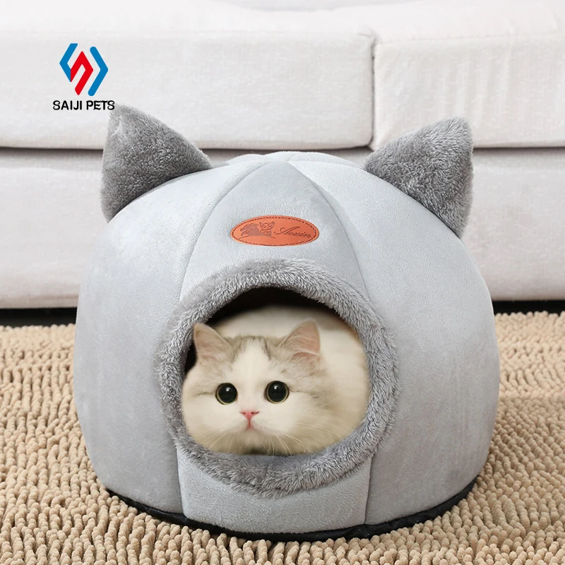 Saiji new fashion removable pet warm nest deep sleep cute cat house and bed cave, Grey, customized color
Saiji new fashion removable pet warm nest deep sleep cute cat house and bed cave, Grey, customized color