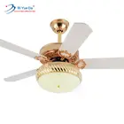 2019 Wood Blade Ceiling Fan Light With Lamp For Living Room