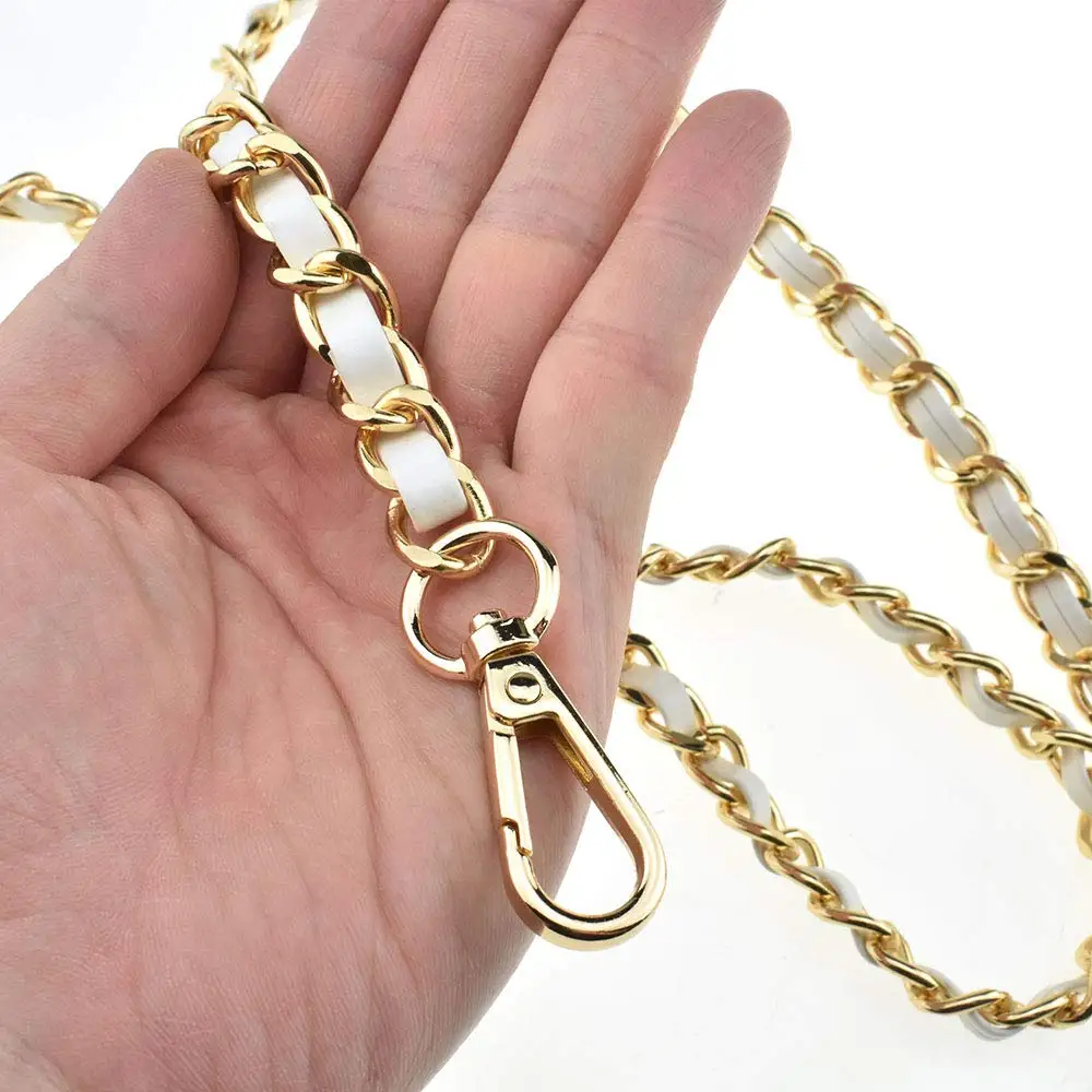 Metal Plus Synthetic Leather Purse Chain Strap Gold White for Shoulder Cross Body Sling Purse Handbag 
Metal Plus Synthetic Leather Purse Chain Strap Gold White for Shoulder Cross Body Sling Purse Handbag