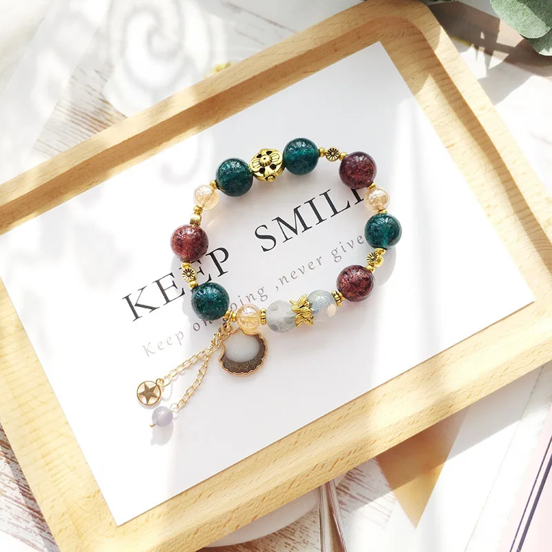 Fashion custom bracelet personality vintage handmade jewelry color glass bead bracelet women gold charm bracelet
Fashion custom bracelet personality vintage handmade jewelry color glass bead bracelet women gold charm bracelet