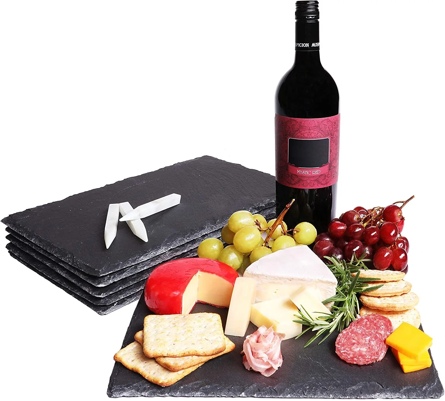 Amazon 30*20cm rectangular 8 x 0.25 x 12 " black sushi slate stone plate charcuterie board with chalk
Amazon 30*20cm rectangular 8 x 0.25 x 12 " black sushi slate stone plate charcuterie board with chalk