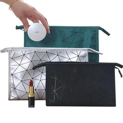 Rhombus PU storage bag travel portable large capacity waterproof wash bag multifunctional cosmetics lipstick makeup bag
Rhombus PU storage bag travel portable large capacity waterproof wash bag multifunctional cosmetics lipstick makeup bag
