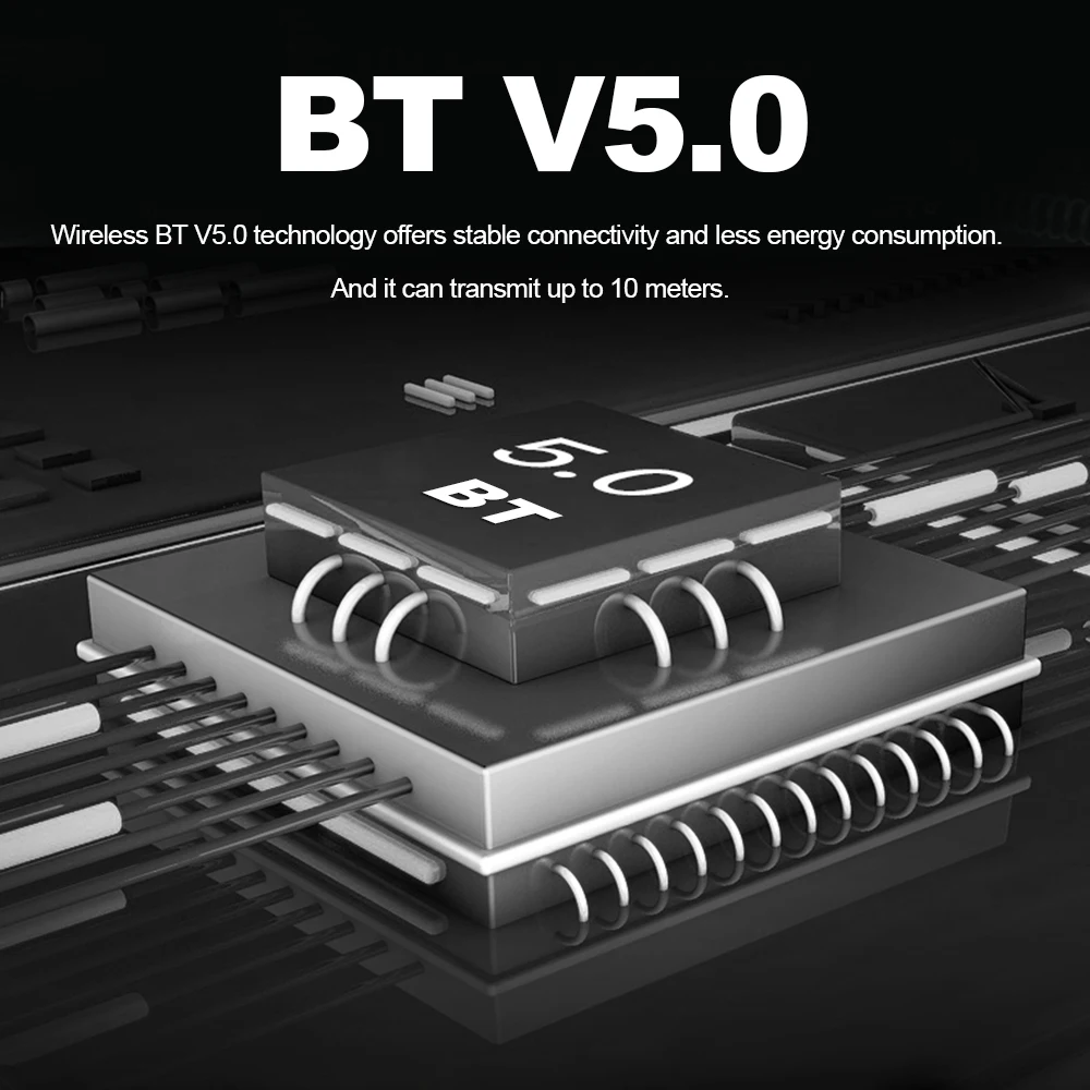 ZR900 TWS Bluetooth 5.0 Earphones IPX5 Waterproof Headsets True Wireless Headphones Stereo Sound Hands-free w/ Mic Charging Box - ANKUX.COM