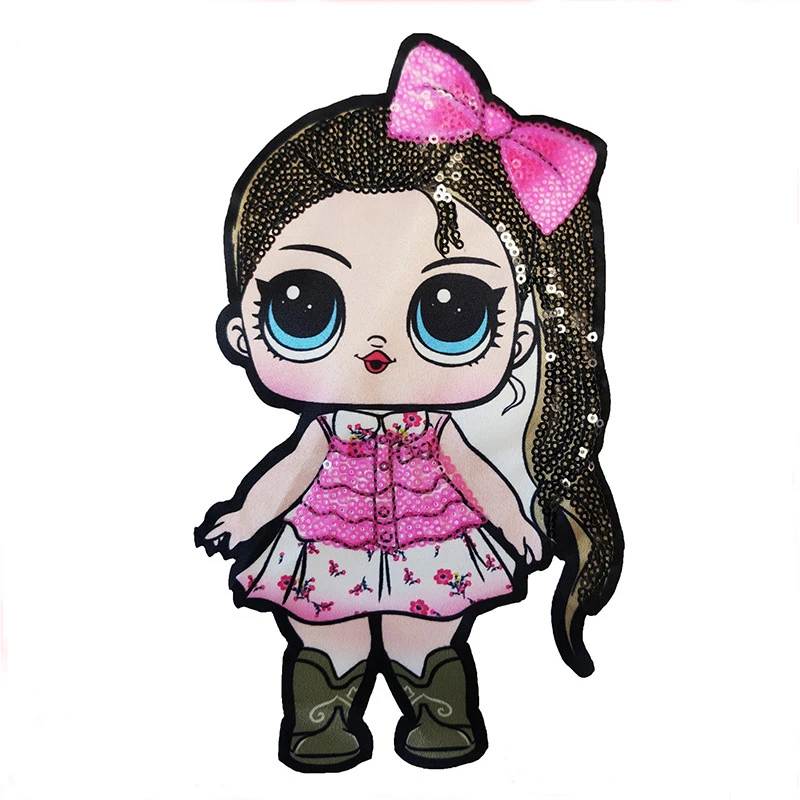 Hot selling fashion cartoon doll Sequin patch children accessories pearl embroidery decorative decals
Hot selling fashion cartoon doll Sequin patch children accessories pearl embroidery decorative decals