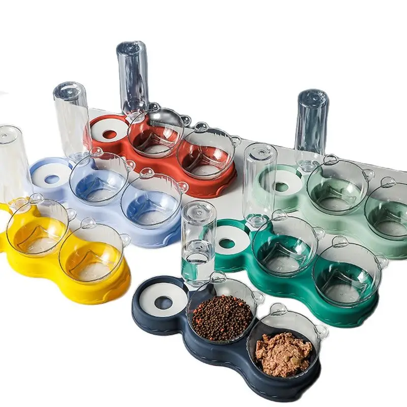 Cat double bowl Moisture-proof Mouth Dual-use Three-bowl Automatic Feeder Automatic Drinking Basin Anti-overturning Pet Dog
Cat double bowl Moisture-proof Mouth Dual-use Three-bowl Automatic Feeder Automatic Drinking Basin Anti-overturning Pet Dog