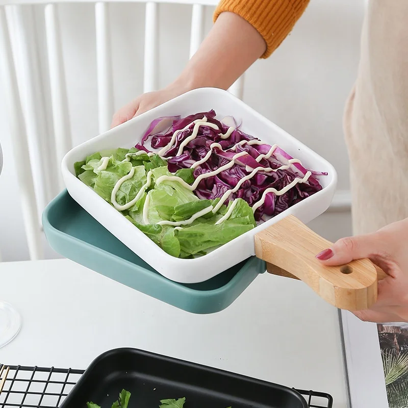 Simple Ceramic Foam Bowl With Wooden Handle Creative Home Cutlery Handle Soup Bowl, Black green white pink
Simple Ceramic Foam Bowl With Wooden Handle Creative Home Cutlery Handle Soup Bowl, Black green white pink