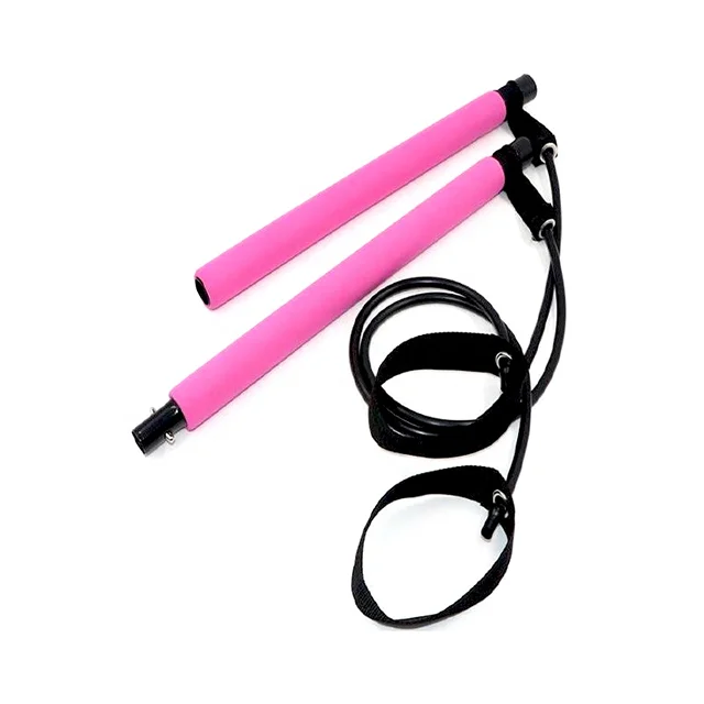 Hot sale removable elastical fitness yoga exercise pilates bar with resistance bands, Pink, purple
Hot sale removable elastical fitness yoga exercise pilates bar with resistance bands, Pink, purple