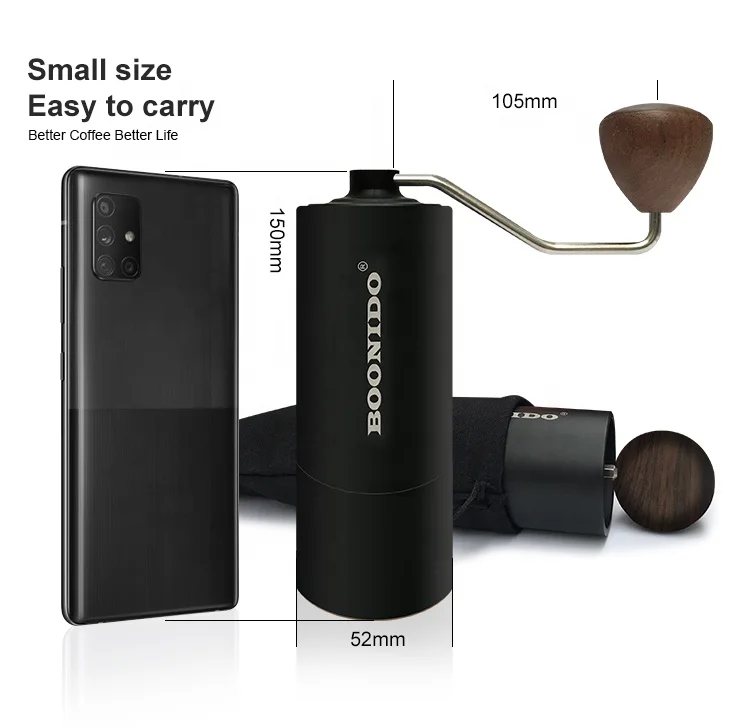 Boonido 2020 Hot Selling Custom Logo Stainless Steel Grinder Adjustable Manual Coffee Grinder
Boonido 2020 Hot Selling Custom Logo Stainless Steel Grinder Adjustable Manual Coffee Grinder