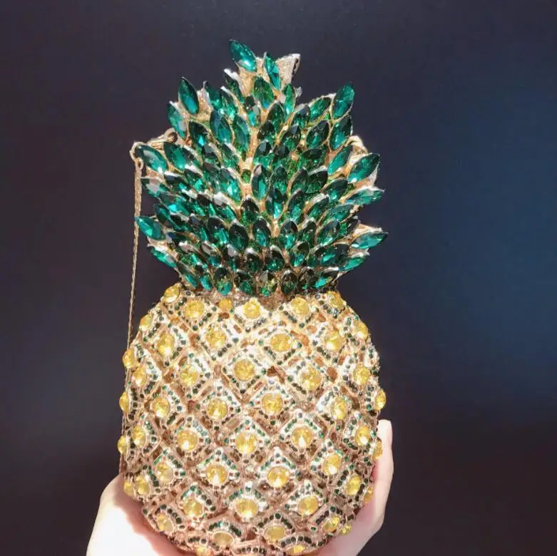 Hot Sale Luxury elegant bling crystal rhinestone clutch diamond pineapple purse handbag, Gold and silver
Hot Sale Luxury elegant bling crystal rhinestone clutch diamond pineapple purse handbag, Gold and silver