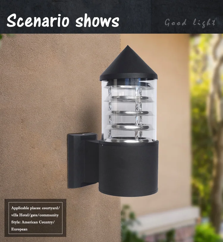 Outdoor Lighting Home Aluminum Garden Courtyard  Balcony Decoration Wall Lamp