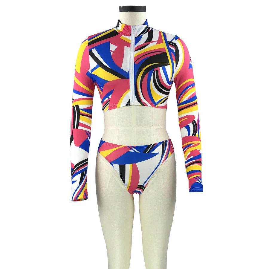 Factory Price Women Swimwear Floral Random Print Swimsuit Long Sleeve Bikini Set & Headband swimsuit set 
Factory Price Women Swimwear Floral Random Print Swimsuit Long Sleeve Bikini Set & Headband swimsuit set