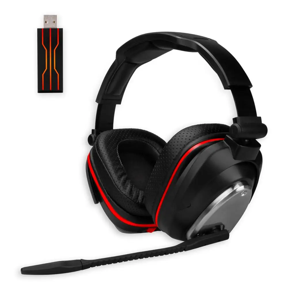 2.4G Wireless USB Headset for Nintendo Switch,PS4,PS4 Slim and PC, Deep Bass and Rotating Metal Ear Cups
2.4G Wireless USB Headset for Nintendo Switch,PS4,PS4 Slim and PC, Deep Bass and Rotating Metal Ear Cups
