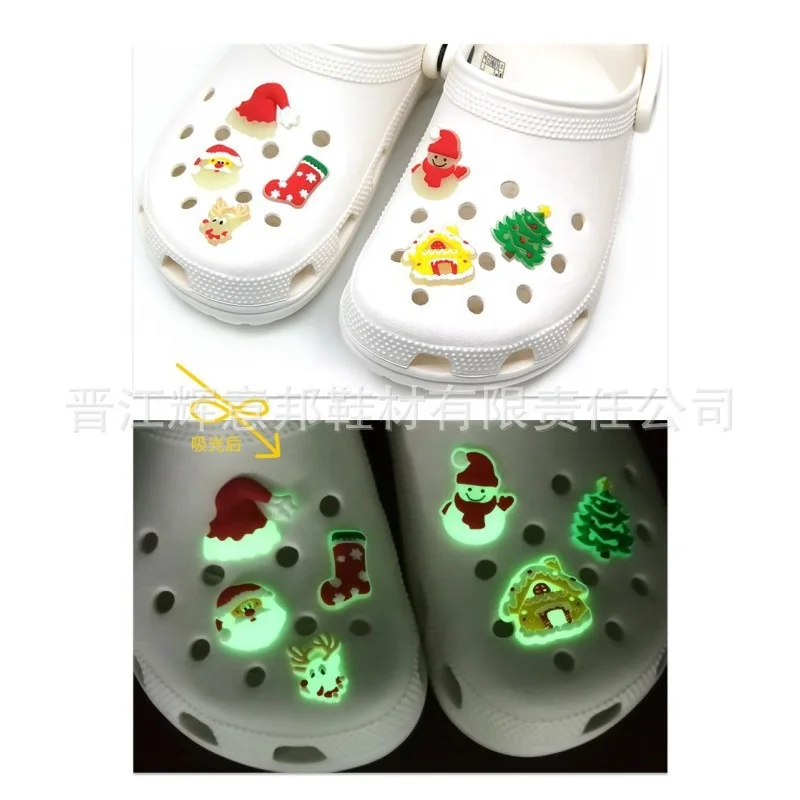 New personality Christmas fluorescent beach garden shoes charm accessories exclusive design, Customized
New personality Christmas fluorescent beach garden shoes charm accessories exclusive design, Customized
