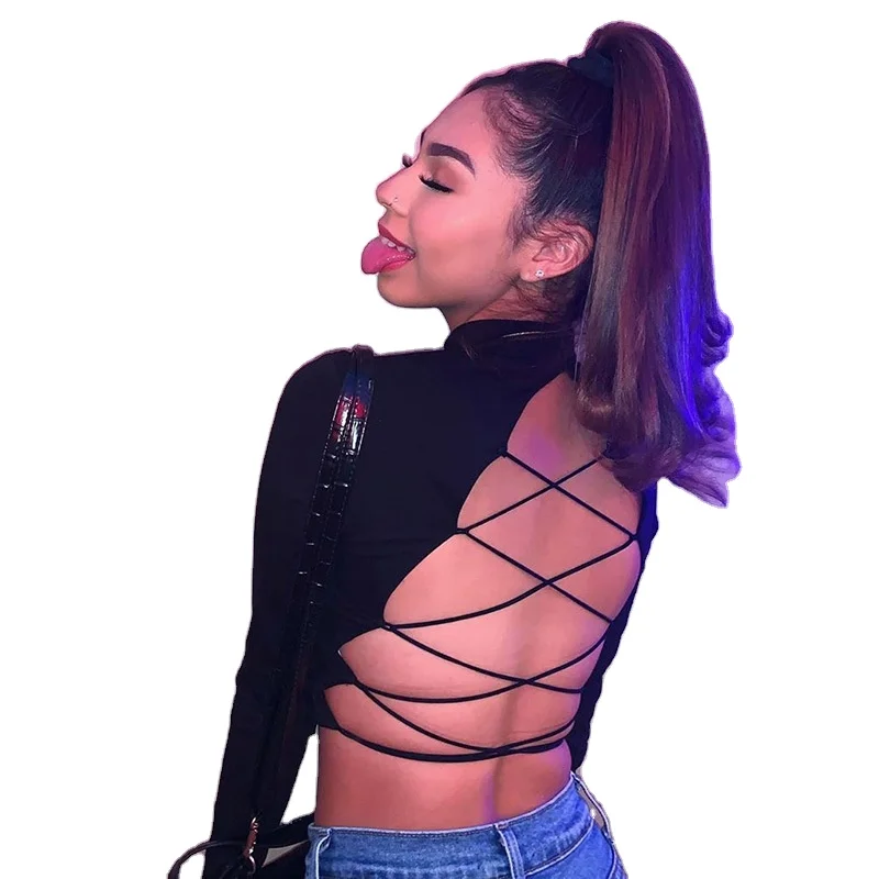 Casual Slim-Fit O-Neck Short Tops Long-Sleeved Solid Color Women Tight T-Shirt With Open Back Straps T-Shirt
Casual Slim-Fit O-Neck Short Tops Long-Sleeved Solid Color Women Tight T-Shirt With Open Back Straps T-Shirt