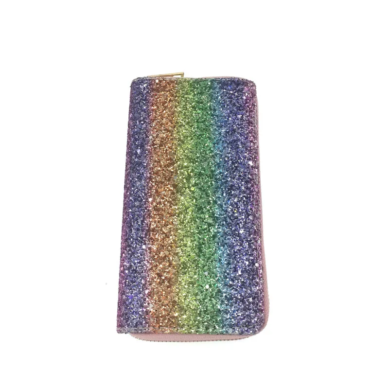 European And American Trend Sequins Rainbow Fashion Ladies Zipper One Fold Long Wallet Wallet Clutch Bag
European And American Trend Sequins Rainbow Fashion Ladies Zipper One Fold Long Wallet Wallet Clutch Bag
