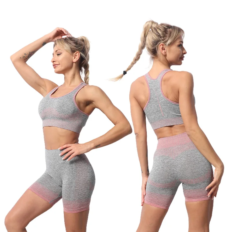 Wholesale workout fitness sports bra yoga suit womens woman two piece shorts set 2021, 4 colors
Wholesale workout fitness sports bra yoga suit womens woman two piece shorts set 2021, 4 colors