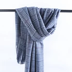 Fashion unisex tassel plaid shawl scarf winter thick lady stole pashmina