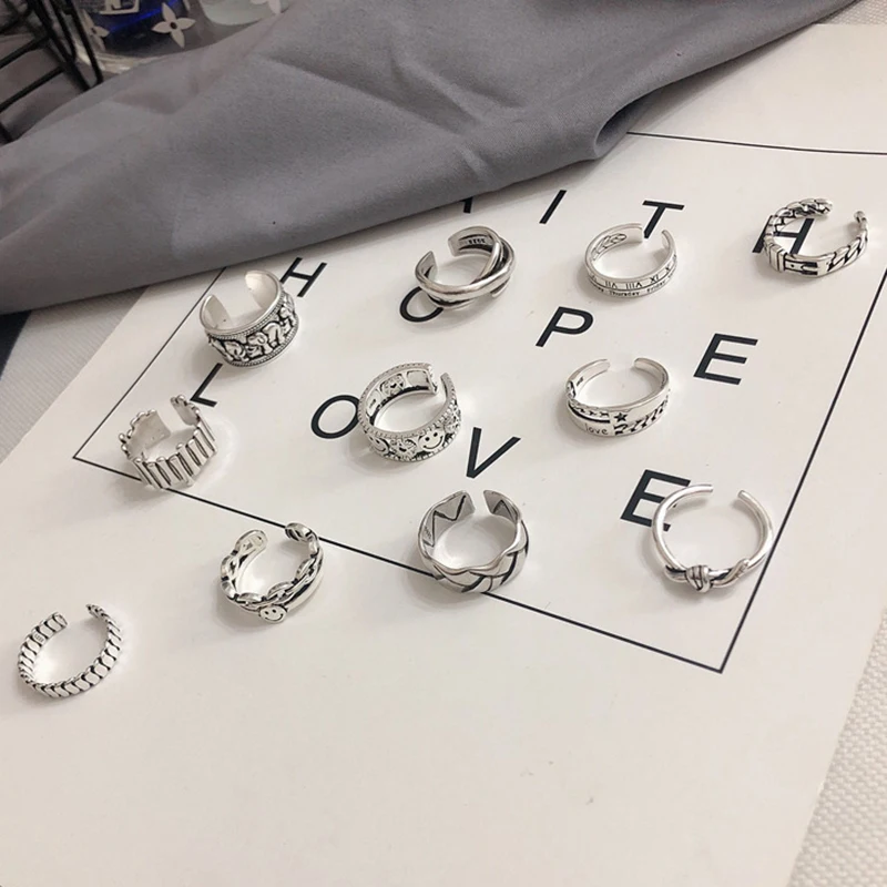 MJ Unisex Wild Personality Opening Silver Simple Roman Numeral S925 Retro Rings For Men Jewelry
MJ Unisex Wild Personality Opening Silver Simple Roman Numeral S925 Retro Rings For Men Jewelry
