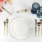 Chinese Tableware Wedding Elegant Luxury White Tableware Porcelain Ceramic Dinner Plate