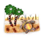 Beach Ocean Cheap Customised Souvenir resin Miami Fridge Magnet