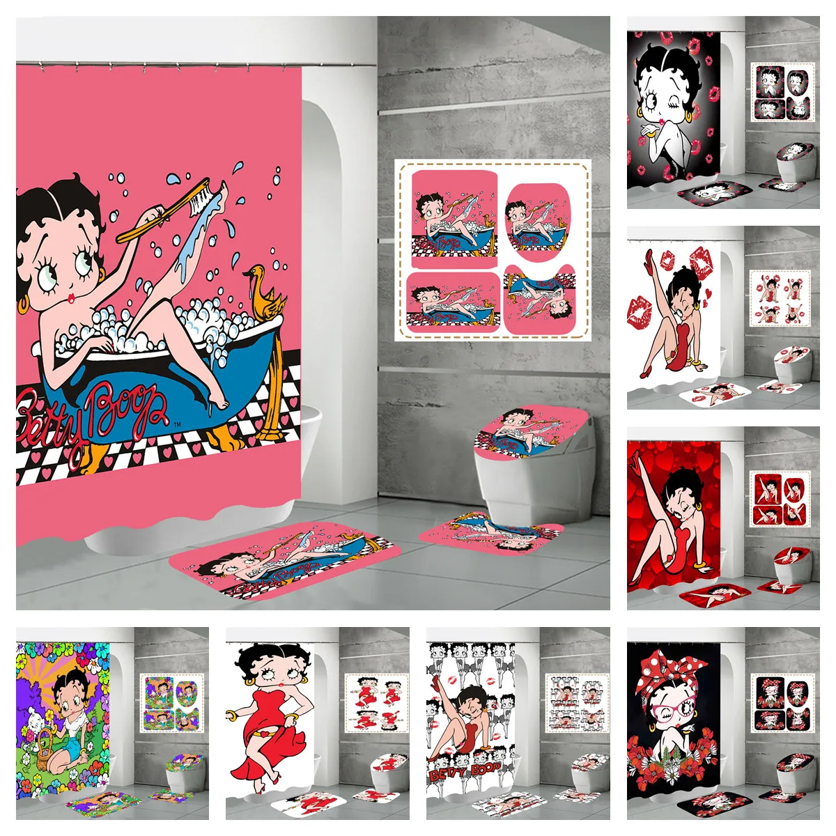 Custom 3D digital printing children's cartoon girl bathroom waterproof shower curtain, Picture
Custom 3D digital printing children's cartoon girl bathroom waterproof shower curtain, Picture