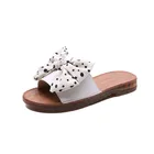 Indoor Slipper Summer 2020 New Genuine Leather Bow Flat Indoor Slipper Women Slides