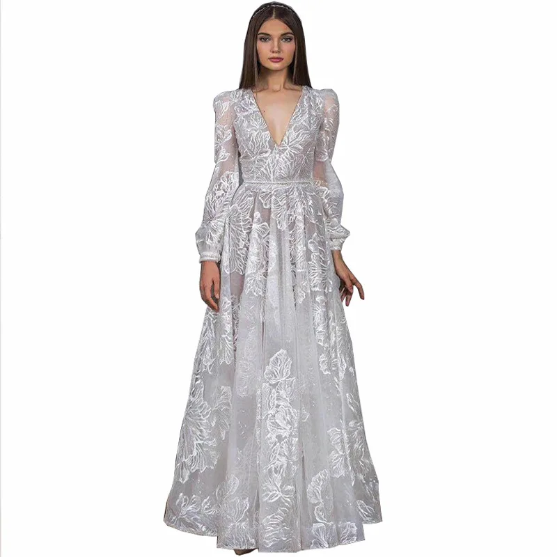 European And American Hot Style Women's Sequin Embroidered Lace Embroidery Wedding Cross-border Banquet Skirt Evening Dress
European And American Hot Style Women's Sequin Embroidered Lace Embroidery Wedding Cross-border Banquet Skirt Evening Dress