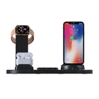 2019 New Arrival 3 in 1 qi Standard Wireless Charger Fast Charging For Mobile Phone For Airpod For Watch Kickstand