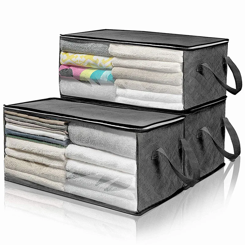 Foldable Household Clothing Storage Box Dustproof Hot Selling Non-woven Quilt Storage Storage Bags For Clothes Organizer, Grey/blue
Foldable Household Clothing Storage Box Dustproof Hot Selling Non-woven Quilt Storage Storage Bags For Clothes Organizer, Grey/blue