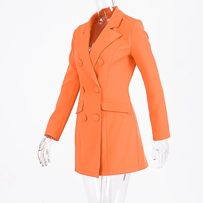 High quality Mini solid Long Sleeve buttons women Office Blazer Dress women's jackets, Orange
High quality Mini solid Long Sleeve buttons women Office Blazer Dress women's jackets, Orange
