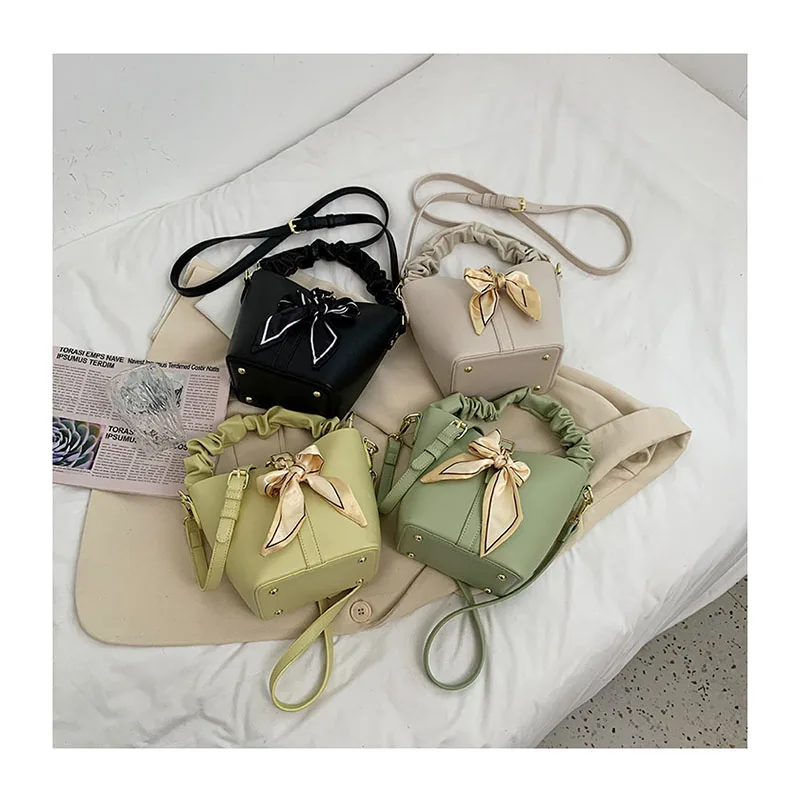 Summer Pure Handbag Women Bucket Bag Purses Women Bucket Crossbody Bucket Bag Leather With Bow Scarf, Customizable
Summer Pure Handbag Women Bucket Bag Purses Women Bucket Crossbody Bucket Bag Leather With Bow Scarf, Customizable