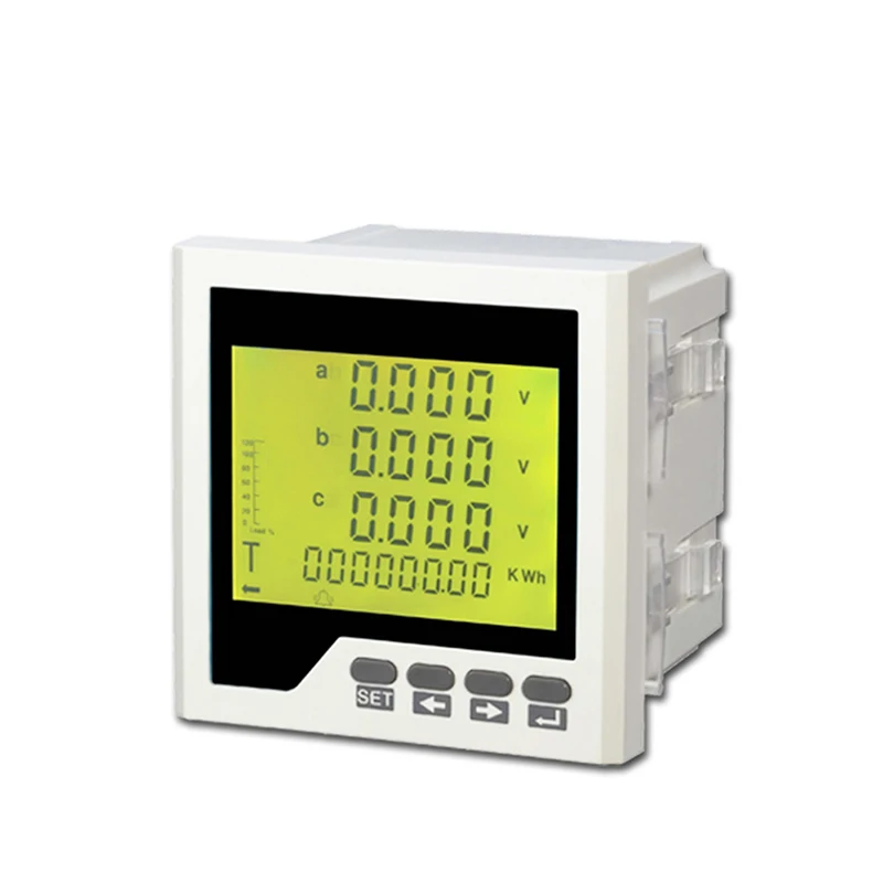 Digital panel mount ac dc 380V three phase electric meter lcd
