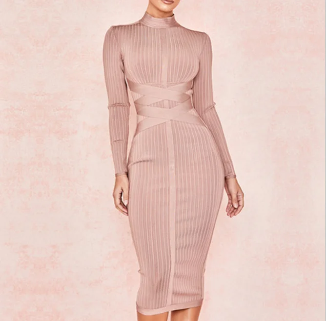 2020 Wholesale Winter high quality ladies Sexy bodycon long sleeve dress women stand collar rayon stretchy bandage dresses, 2 colors
2020 Wholesale Winter high quality ladies Sexy bodycon long sleeve dress women stand collar rayon stretchy bandage dresses, 2 colors