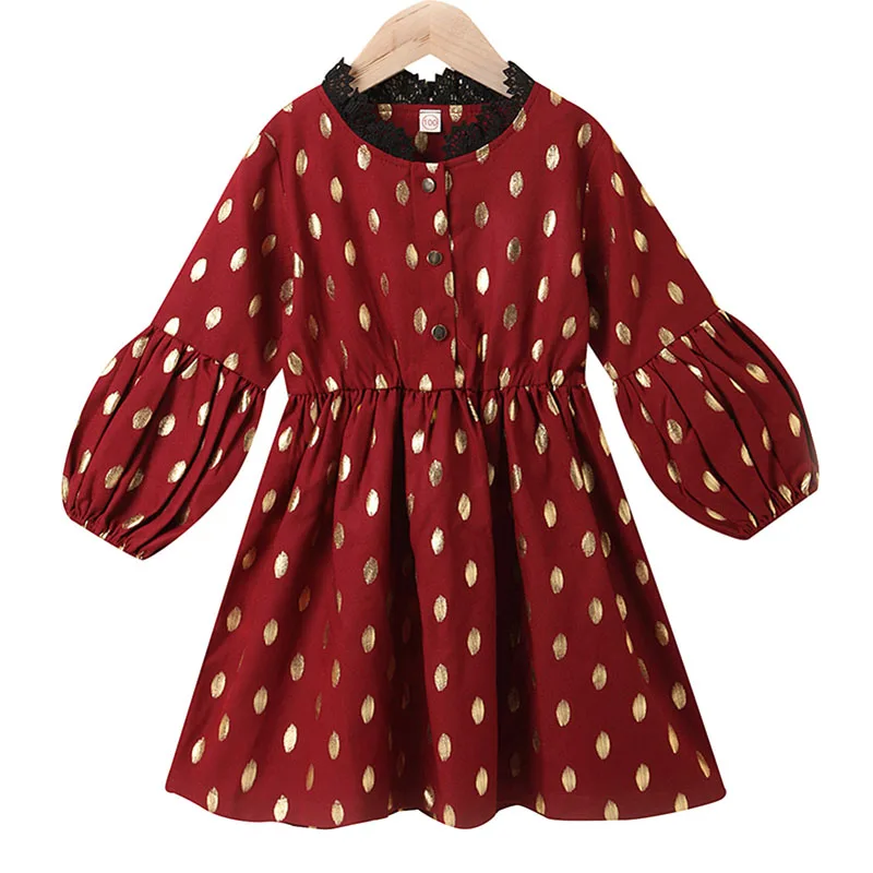 2021 Latest wholesale golden dot lantern sleeve kids sweet fashionable boutique clothing girls dresses, As picture show
2021 Latest wholesale golden dot lantern sleeve kids sweet fashionable boutique clothing girls dresses, As picture show