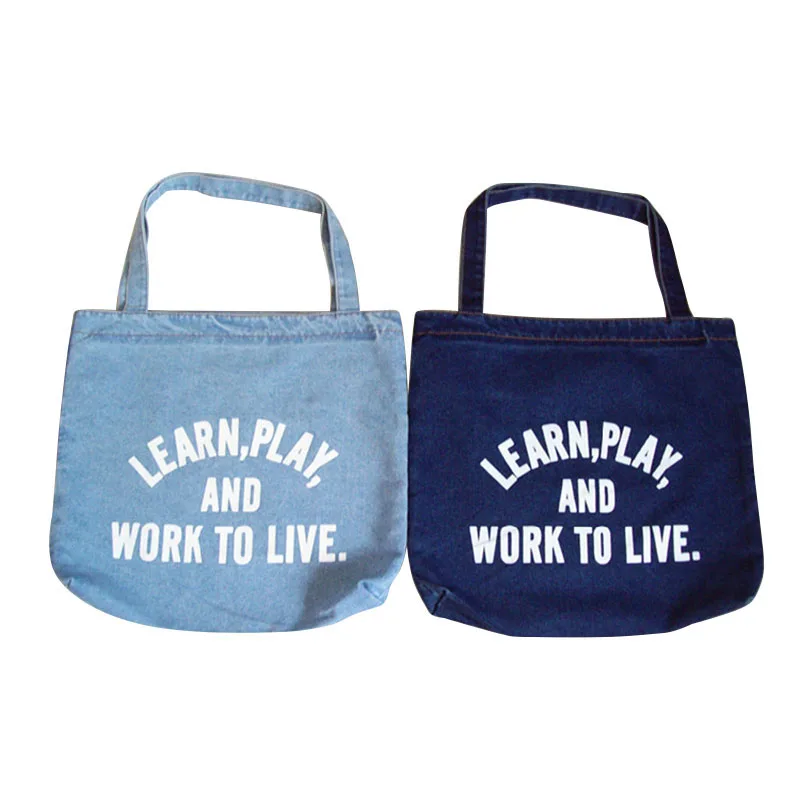 Large Capacity Letter Printing Mom Travel Shoulder Casual Denim Women Shopping Tote Hand Bag Eco Shopping Bag Gym Bag, 4 colors
Large Capacity Letter Printing Mom Travel Shoulder Casual Denim Women Shopping Tote Hand Bag Eco Shopping Bag Gym Bag, 4 colors