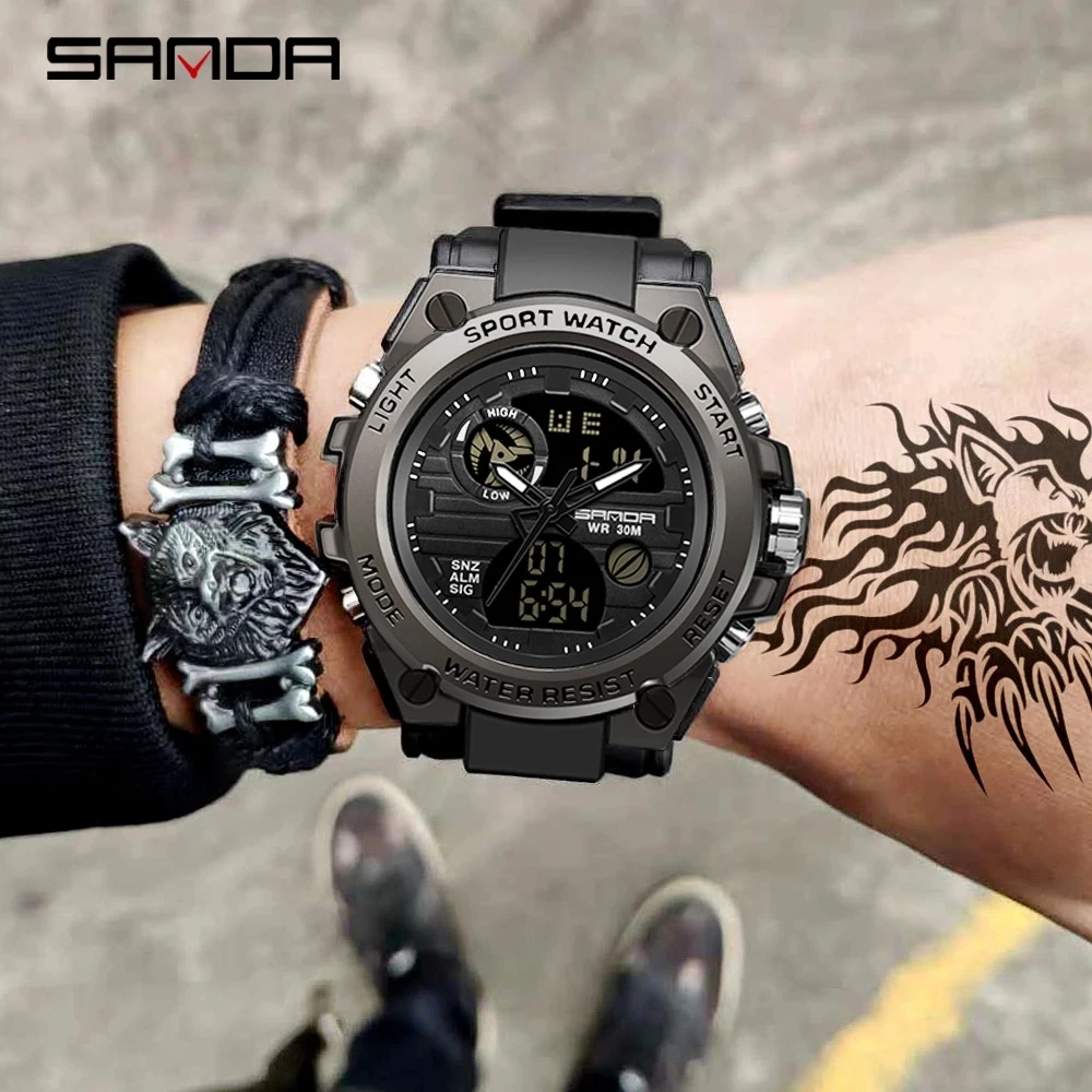 hot sell Top Brand SANDA 739 Sports Men's Watches Luxury Military Quartz Watch Men Waterproof S Shock boy Male Clock
hot sell Top Brand SANDA 739 Sports Men's Watches Luxury Military Quartz Watch Men Waterproof S Shock boy Male Clock