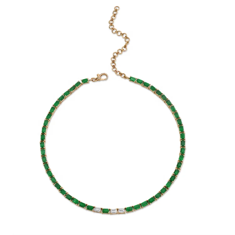 gold plated rectangle cz tennis chain green cz necklace luxury women jewelry, Rose gold
gold plated rectangle cz tennis chain green cz necklace luxury women jewelry, Rose gold
