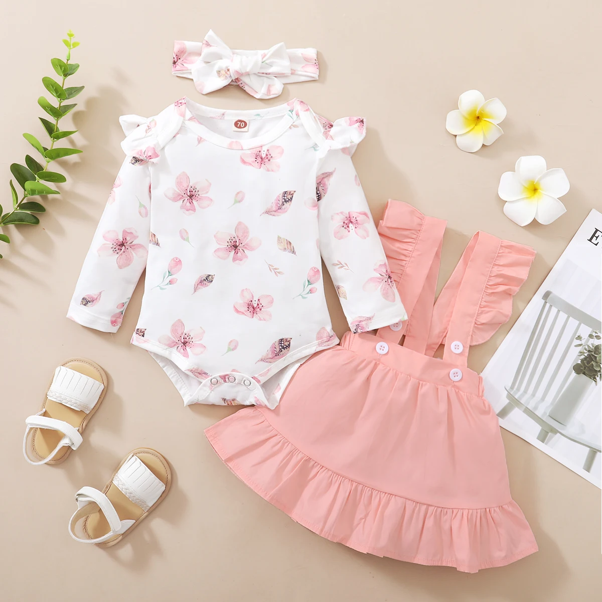 VicJasmine New Design Organic Cotton Baby Girls Clothes White Long Sleeve Floral Pink 3PCS Outfit Set
VicJasmine New Design Organic Cotton Baby Girls Clothes White Long Sleeve Floral Pink 3PCS Outfit Set