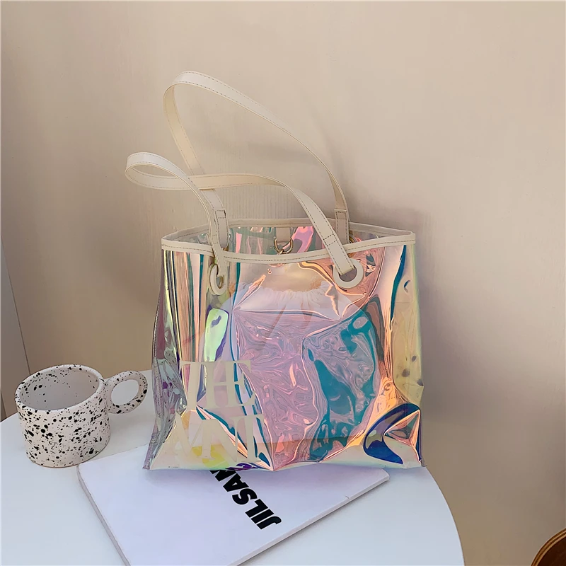Latest 2 In 1 Large Capacity Transparent Pvc Handbag Tote Bag Women Travel Shoulder Handbags With Interior Pocket For Women 
Latest 2 In 1 Large Capacity Transparent Pvc Handbag Tote Bag Women Travel Shoulder Handbags With Interior Pocket For Women