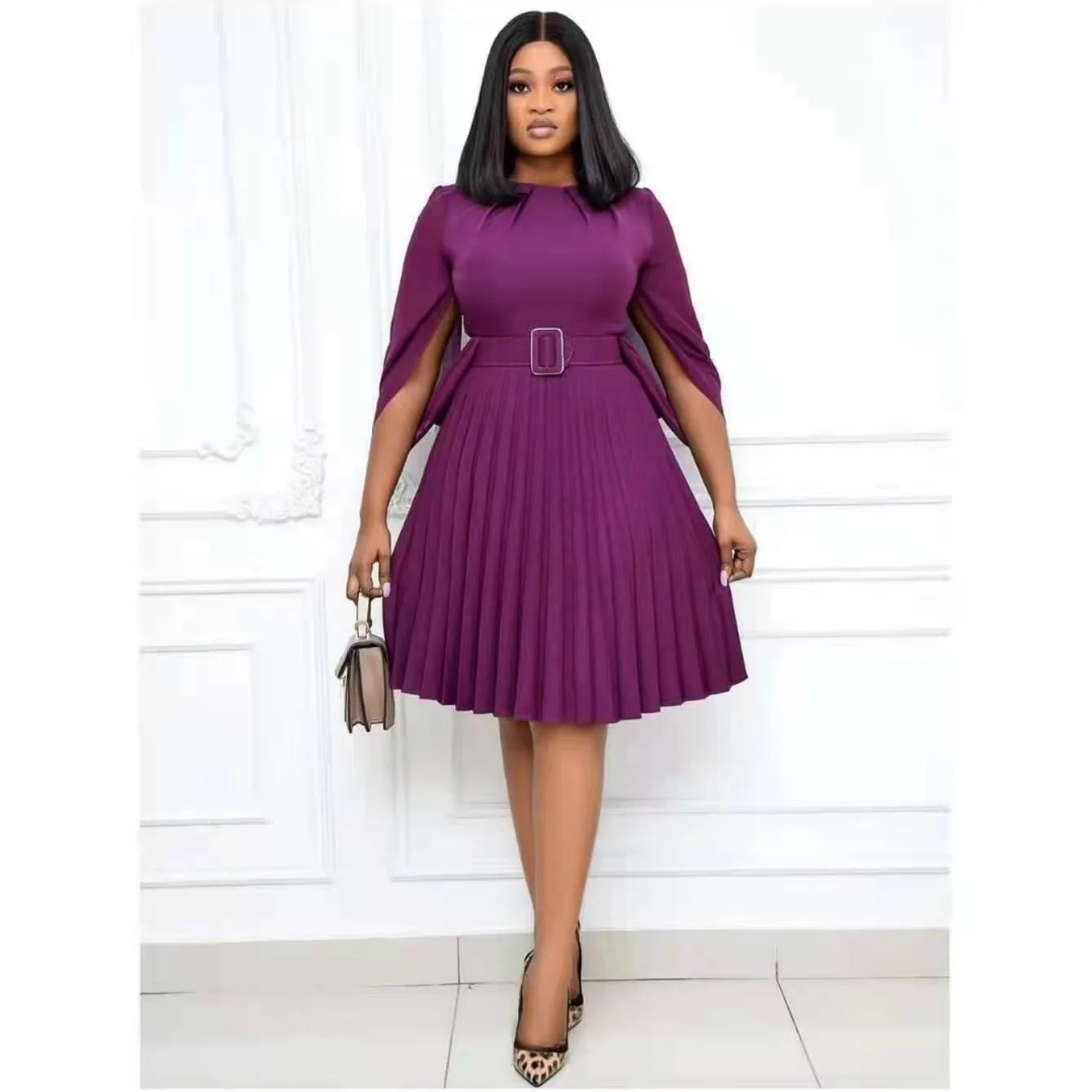 summer Autumn Elegant Midi Dress Plus Size Dresses Women High Waist Party half Sleeve Pleated Vestidos, Shown
summer Autumn Elegant Midi Dress Plus Size Dresses Women High Waist Party half Sleeve Pleated Vestidos, Shown