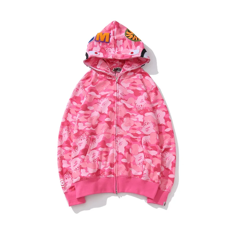 Bathing Ape Coats Shark Head Print Plus Velvet Sweatshirt Unisex Casual Hooded Jacket, Customized colors
Bathing Ape Coats Shark Head Print Plus Velvet Sweatshirt Unisex Casual Hooded Jacket, Customized colors