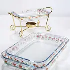 Oven safe glass cookware high borosilicate glass baking dishes plate