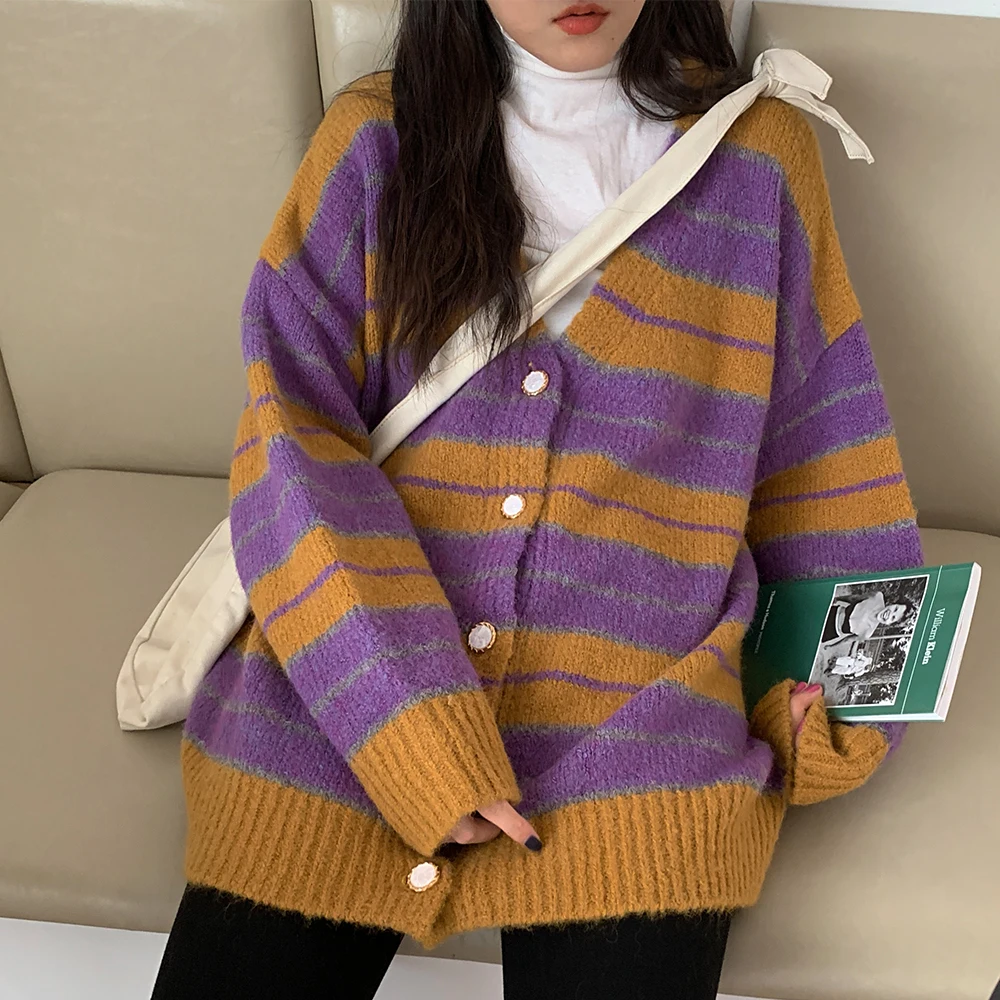 Droma New Arrival Casual Cardigan Sexy Women Knit Long Sleeve Sweater, Purple
Droma New Arrival Casual Cardigan Sexy Women Knit Long Sleeve Sweater, Purple