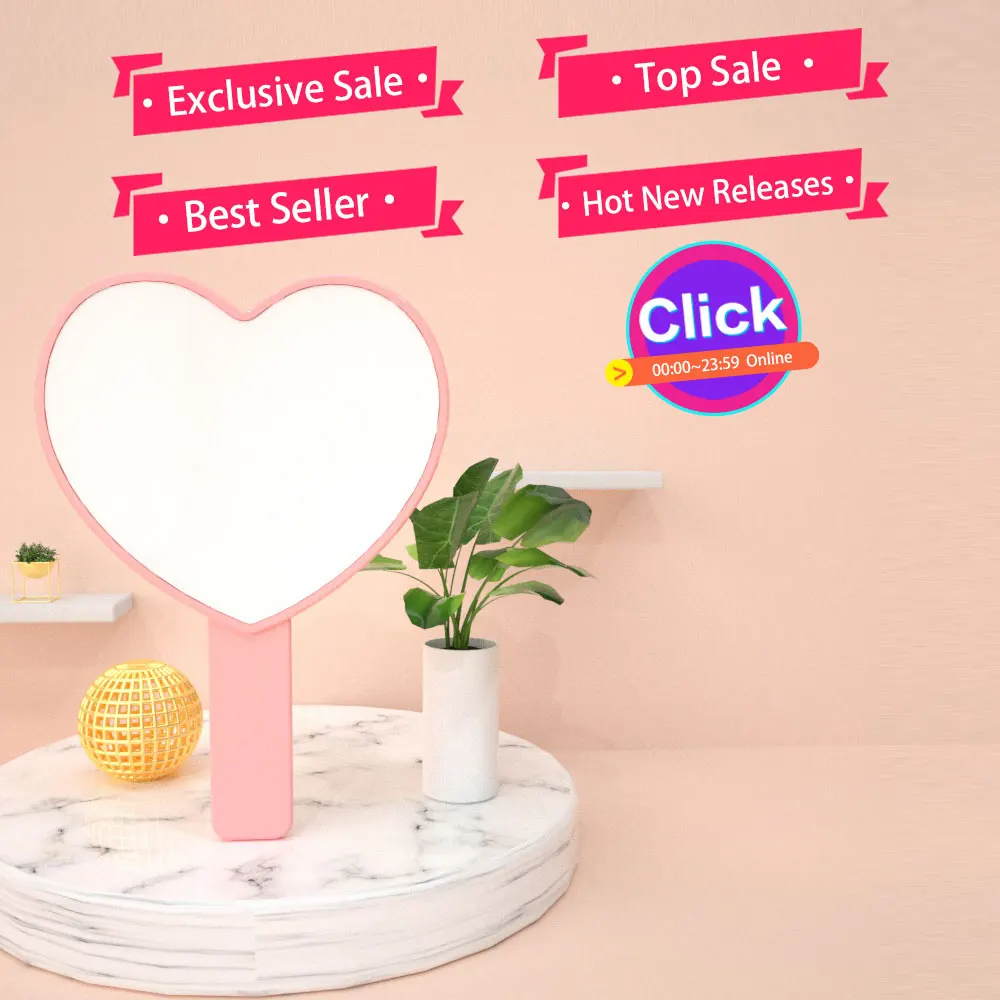 Special Offer Wholesale Lovely Custom Personalized Pink Portable Heart Shaped Hand Mirror Handheld Makeup Compact Mirror
Special Offer Wholesale Lovely Custom Personalized Pink Portable Heart Shaped Hand Mirror Handheld Makeup Compact Mirror