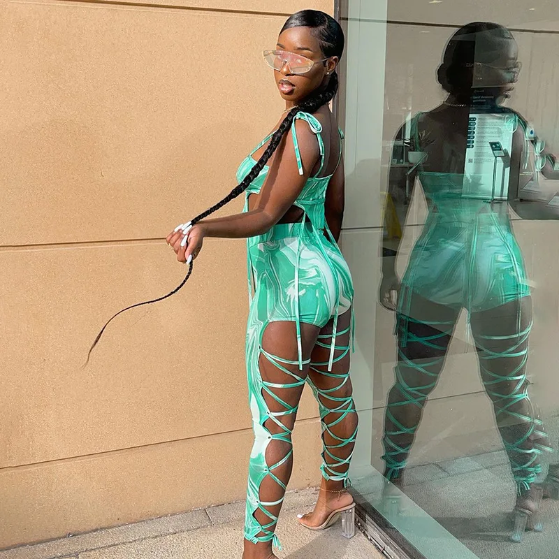 Designer sets clothing women s 2 peice outfits body suits sexy summer printed sling strap at the back of the waist pant, As picture
Designer sets clothing women s 2 peice outfits body suits sexy summer printed sling strap at the back of the waist pant, As picture