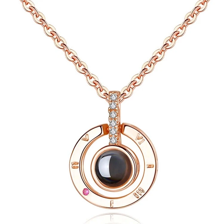 Fashion Correct Projection Necklace for Women Valentine Gift 100 Languages I Love You Memory Necklaces Jewelry, Silver, gold
Fashion Correct Projection Necklace for Women Valentine Gift 100 Languages I Love You Memory Necklaces Jewelry, Silver, gold