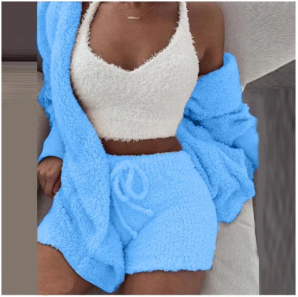 3 piece set teddy bear plush sweatsuits Two Piece Sets sehe fashion pockets Tops Shorts Outfits Sets
3 piece set teddy bear plush sweatsuits Two Piece Sets sehe fashion pockets Tops Shorts Outfits Sets