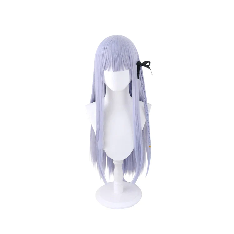 Gray-blue-violet Color Mixing Long 30 Inch Straight Synthetic Hair Natural Japanese Cosplay Party Female Cool Wigs, Pic showed 
Gray-blue-violet Color Mixing Long 30 Inch Straight Synthetic Hair Natural Japanese Cosplay Party Female Cool Wigs, Pic showed