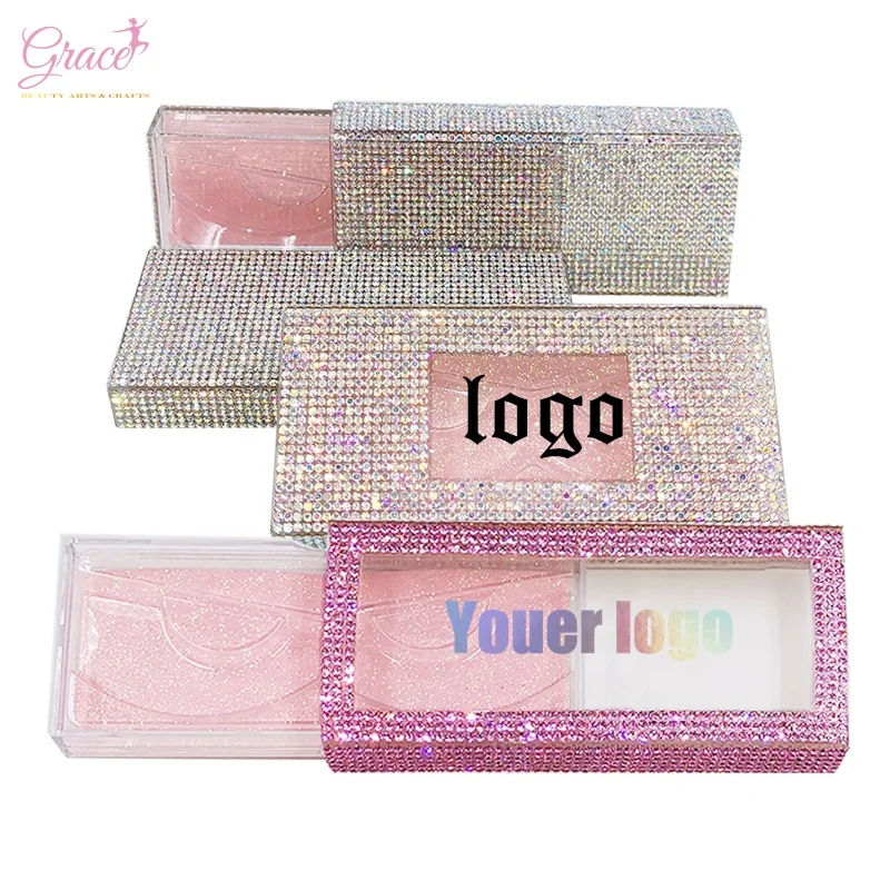 Own logo Transparent PVC lash tray Sparkle rectangle lash box Empty bling crystal Rhinestone slide drawer eyelash packaging box
Own logo Transparent PVC lash tray Sparkle rectangle lash box Empty bling crystal Rhinestone slide drawer eyelash packaging box