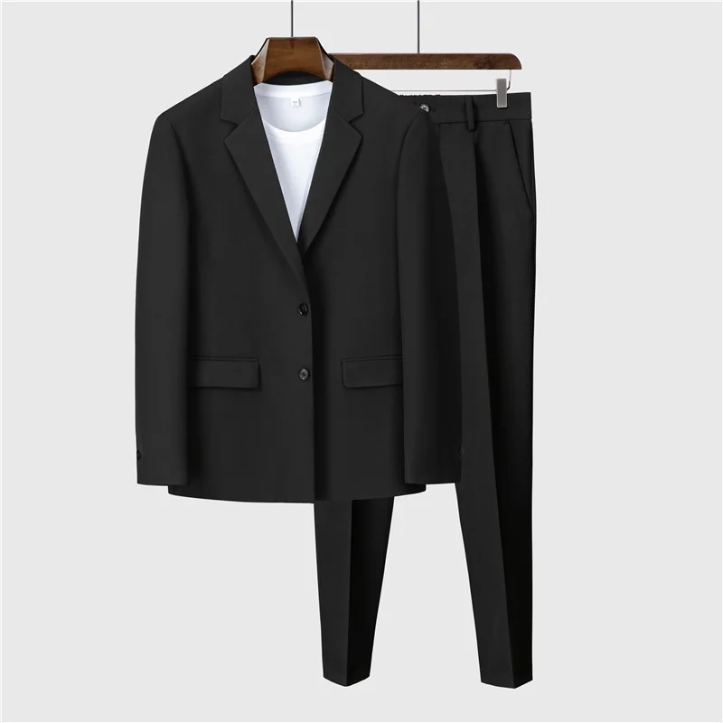 Men's 2 Pieces Casual Suit Solid Color Two Button Slim Fit Single Breasted Wedding Party Blazer Pants Set, Customized color
Men's 2 Pieces Casual Suit Solid Color Two Button Slim Fit Single Breasted Wedding Party Blazer Pants Set, Customized color